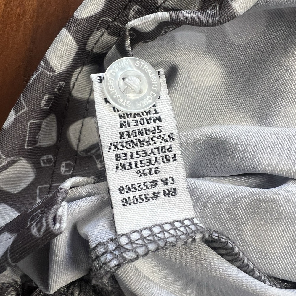 Straight Down Performance Golf Polo‎ Shirt Men's Large Gray Bourbon Bottle Print - Picture 11 of 12